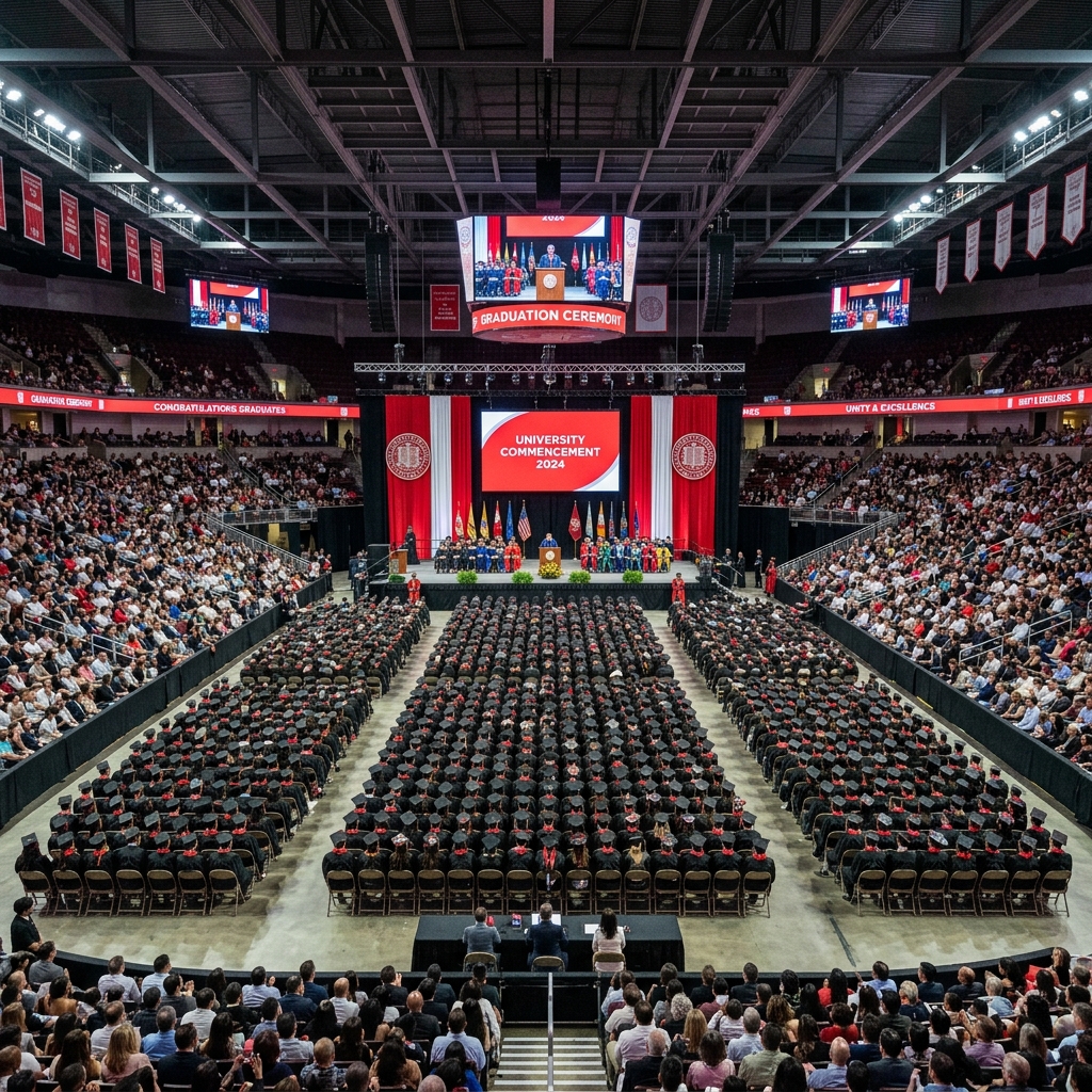 Graduation crowd